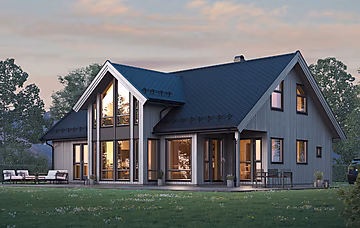 Premium Takshingel Skrå krystallsort